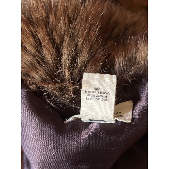 Faux Fur Stole Scarf By Pins And Needles Brown Polyester Lining - Picture 3 of 11